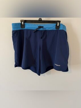 Patagonia Women’s Nine Trails Shorts 6” Blue Lined Size Large